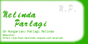 melinda parlagi business card